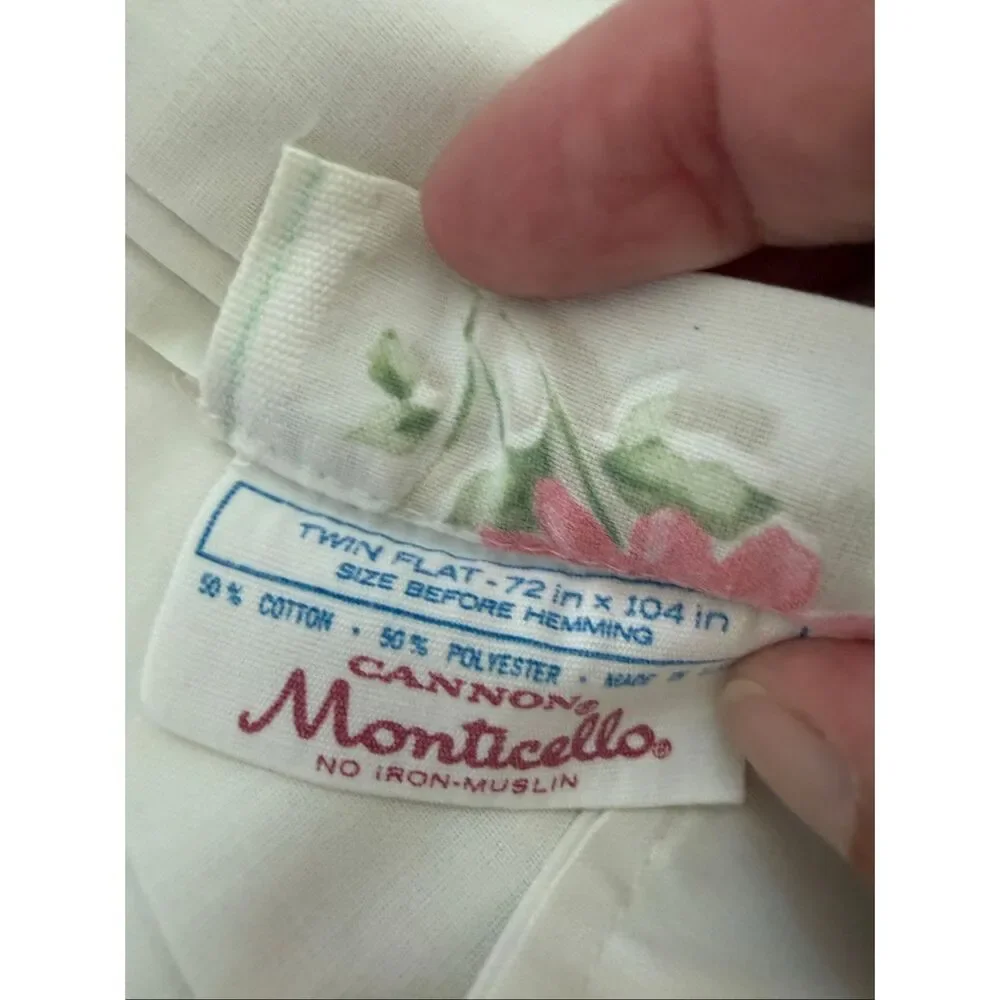 Vintage 5 Flat Sheets Cannon Monticello JCPenney Twin Full Queen Floral Plaid Pa